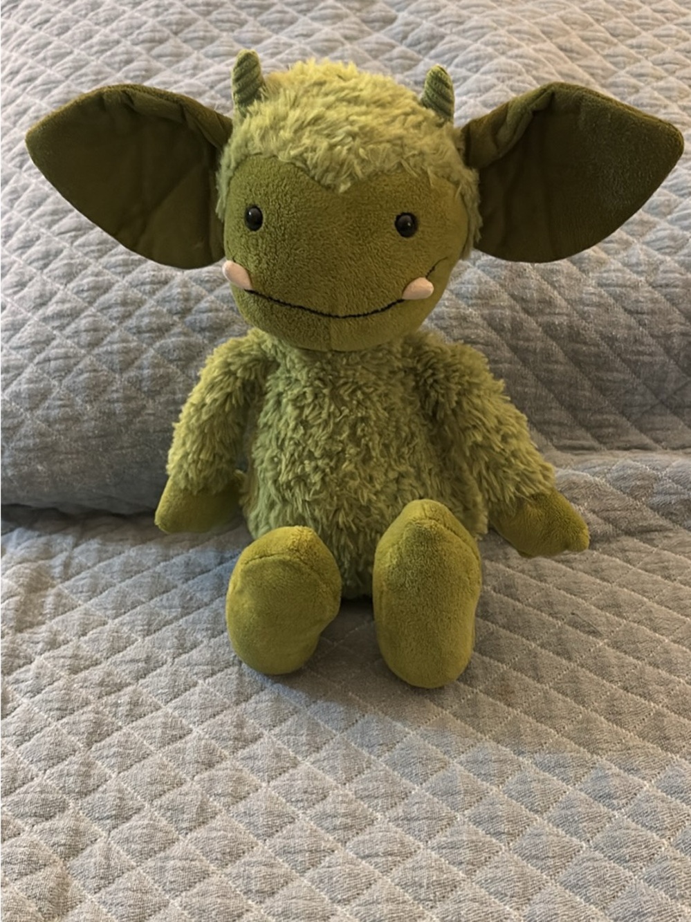 Jellycat Grizzo Gremlin Plush – Olive Green Monster Stuffed Animal